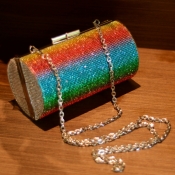 Lovely Trendy Chain Strap Multicolor Crossbody Bag