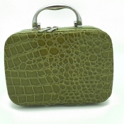 lovely Stylish Zipper Design Green Makeup Bag