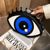 lovely Stylish Eye Black Crossbody Bag