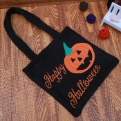 Lovely Chic Cartoon Print Black Gift Bag