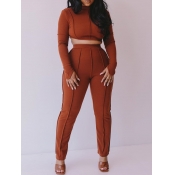 Lovely Street Backless Patchwork Brick Red Two Pie