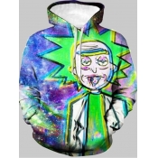 Lovely Street Hooded Collar Print Multicolor Men H