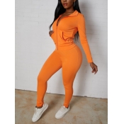 LW Casual Turndown Collar Zipper Design Jacinth Tw