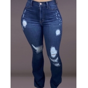 LW Street Broken Holes Deep Blue Jeans