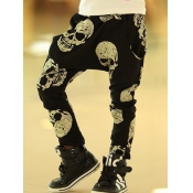Lovely Street Skull Print Black Boy Pants
