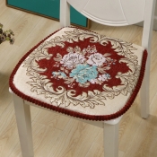Lovely Trendy Print Red Chair Pads