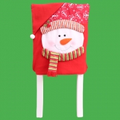 Lovely Christmas Print White Chair Cover