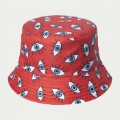 Lovely Casual Eye Print Red Hat