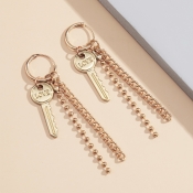 Lovely Trendy Key Gold Earring