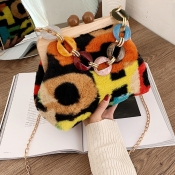 Lovely Trendy Chain Strap Print Multicolor Messeng