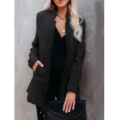 LW Trendy Basic Black Coat
