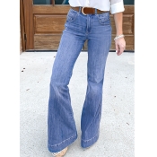 Lovely Chic Zipper Design Blue Jeans(Without Belt)
