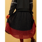Lovely Trendy Fold Design Black Girl Skirt