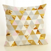 Lovely Trendy Print Gold Decorative Pillow Case
