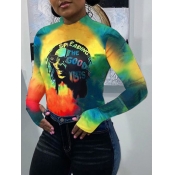 LW Street Graffiti Print Tie-dye Yellow T-shirt