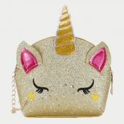 LW Sweet Cartoon Gold Crossbody Bags