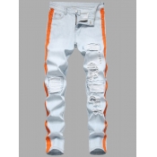 LW Men Street Denim Ripped Striped Jeans (No Stret