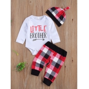 Lovely Casual O Neck Letter Print Boy Two Piece Pa
