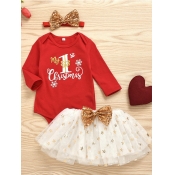 LW Girl Stylish O Neck Patchwork Sequined White Tw