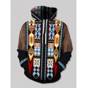 Lovely Street Hooded Collar Graffiti Element Print