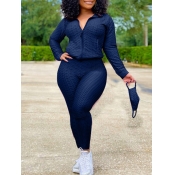 LW Sportswear Turndown Collar Zipper Design Dark B