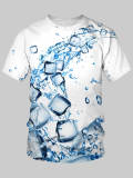 LW BASICS Men Round Neck Ice Cube Print T-shirt