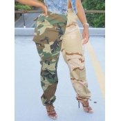 Lovely Street Camo Print Side Pocket Pants