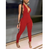 LW SXY Deep V Neck Backless Jumpsuit