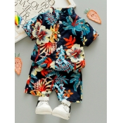 Lovely Boy Bohemian Floral Print Multicolor Two Pi
