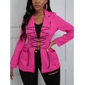 Lovely Stylish Turndown Collar Bandage Design Rose