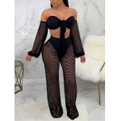 Lovely Trendy Off The Shoulder See-through Bandage