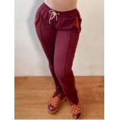 Lovely Casual Drawstring Bandage Design Coffee Pan