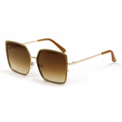 LW Casual Geometric Brown Sunglasses