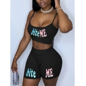 LW Sportswear Spaghetti Strap Letter Print Pitch-b