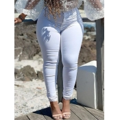 LW Casual High-waisted Skinny White Jeans