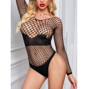 Lovely Sexy Hollow-out Skinny Black Teddies