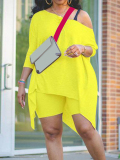 LW Plus Size Solid Basic Regular Two-piece Shorts Set