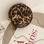 Lovely Casual Leopard Print Chain Yellow Crossbody