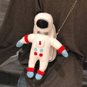 Lovely Casual Color-lump Astronaut White Crossbody