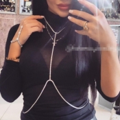 LW SXY Crystal Silver Body Chain