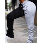 LW Plus Size Casual Fold Design Drawstring Patchwo