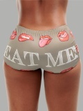 LW Lip Letter Print Shorts