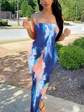 LW Off The Shoulder Tie-dye Dress