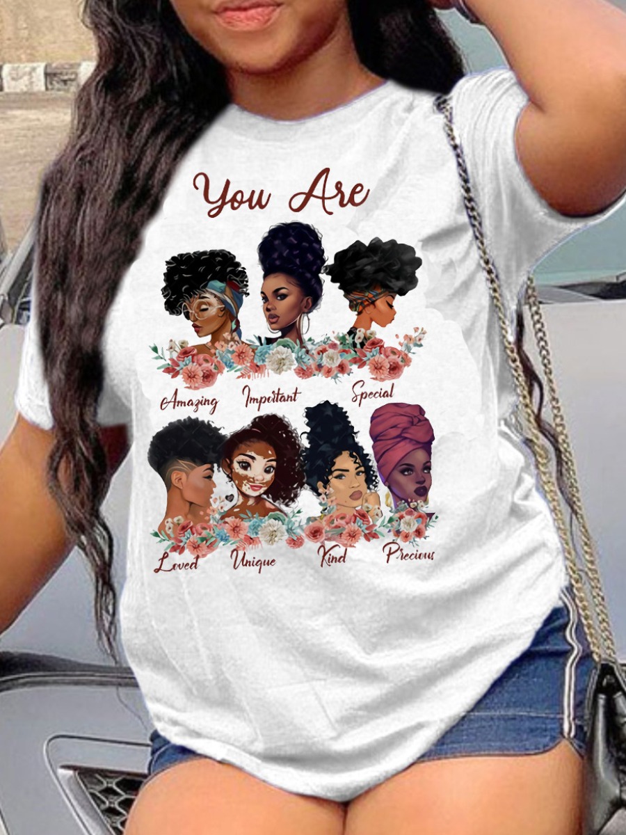 LW Figure Letter Print T-shirt