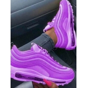 LW Sporty Round-toe Purple Sneakers
