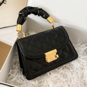 LW Casual Quilted Slide Black Clutch Bag