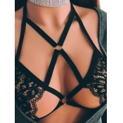 LW SXY  Hollow-out See-through Black Bras