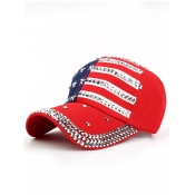 LW Men Casual American Flag Independence Day Red H