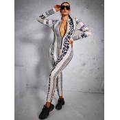 LW Leopard Print Patchwork Jumpsuit (Batch Print)