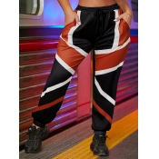 LW Color-lump Patchwork Pants